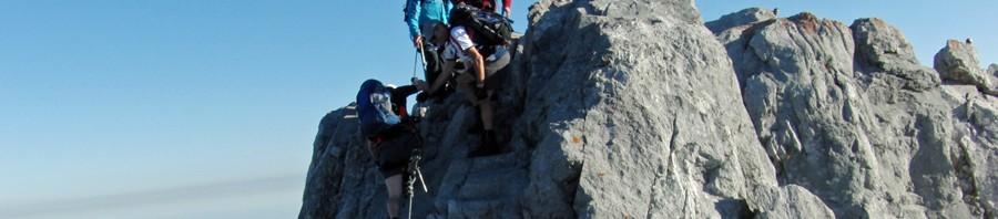 Die Kolonnenwanderung beginnt nach dem Hocheck