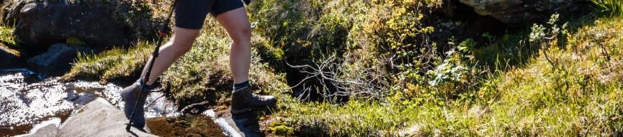 Mit dem Wanderstiefel über Stock und Stein