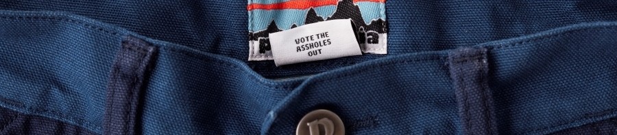 Politische Botschaften auf dem Etikett. Foto: Patagonia