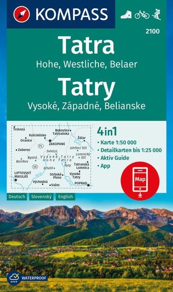 Wanderkarte Westliche Hohe Tatra