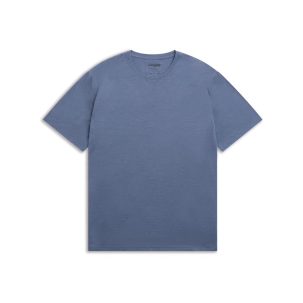 Merino Light Tee Men Granite Blue