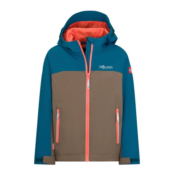 Kids Telemark Jacket Blue/Mocca/Orange
