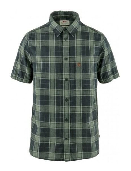 Ovik Travel Shirt SS DK Navy/Pat.Green