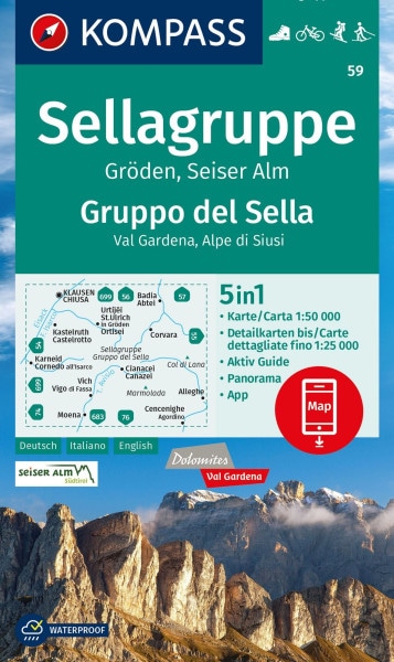 Wanderkarte Sellagruppe