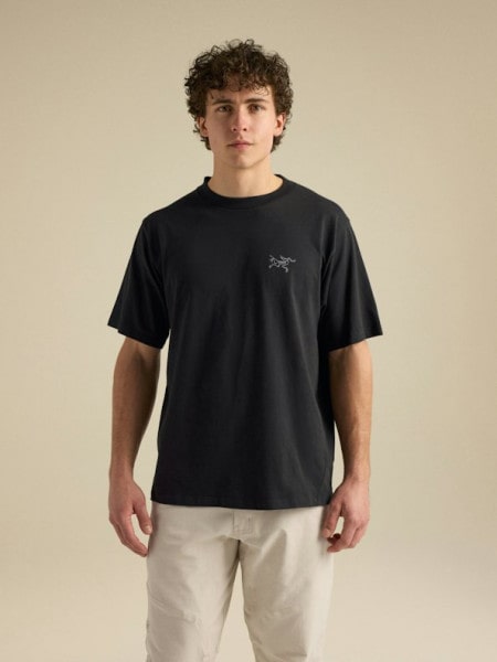 Kragg Cotton Emblem Crew-Black