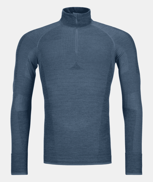 230 Comp Zip Neck Petrol Blue