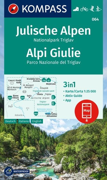 Wanderkarte Julische Alpen, Nationalpark Triglav