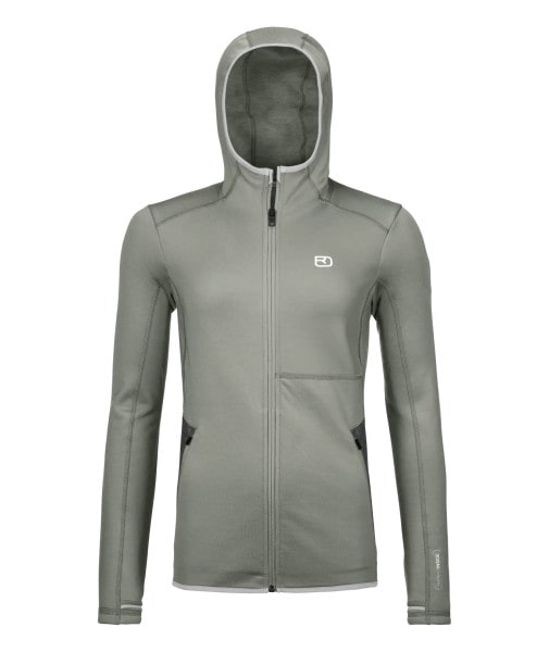 Fleece Hoody Women Green Sage