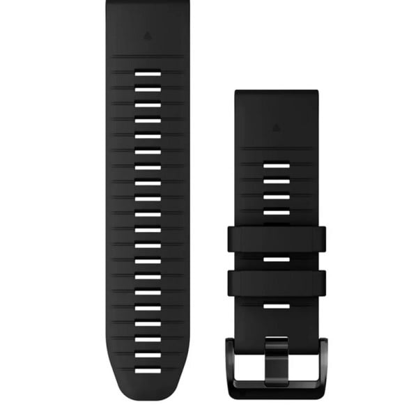 26mm Quickfit Armband Silikon Schwarz Edelstahl