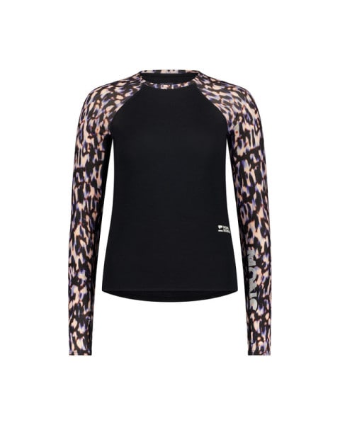 Bella Merino LS W Rock Leopard/Black