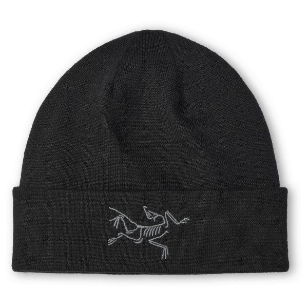 Embroidered Bird Toque Black