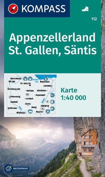 Wanderkarte Appenzellerland, St. Gallen, Säntis