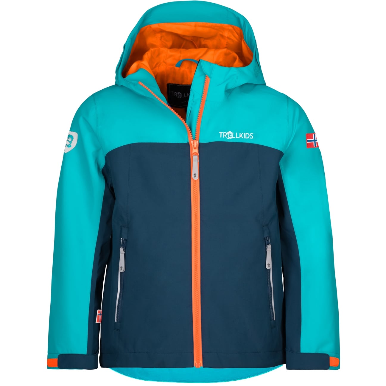 Trollkids Veste Cycliste Enfant Trondheim – Imperméable, Respirante, Capuche Réglable, Réfléchissante – Idéale Vélo & Activités Plein Air