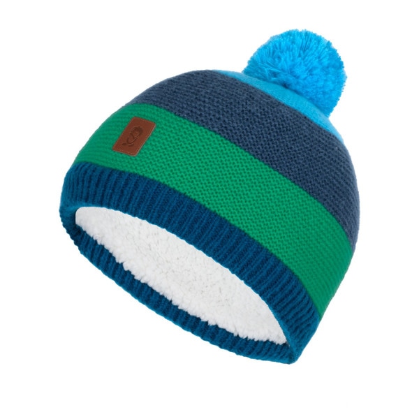 Kids Gryllefjord Bobble Cap Green/Blue