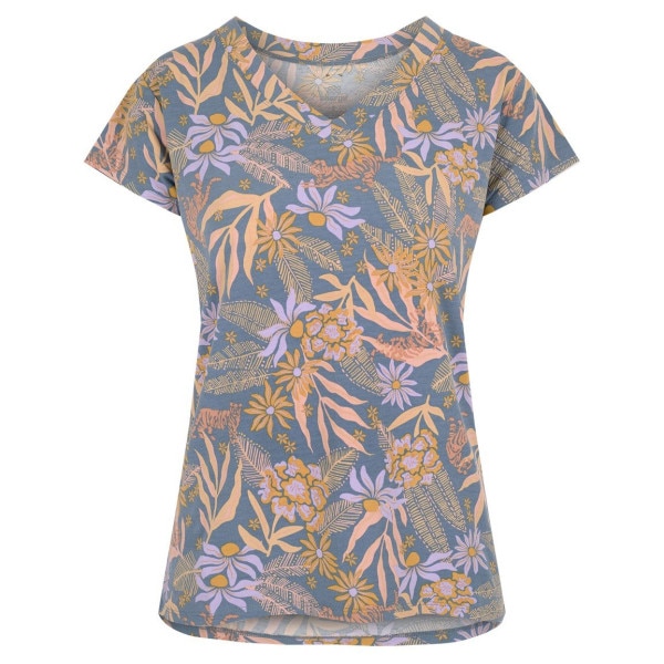 Neha V-Neck Tee W Haze Tiger Floral