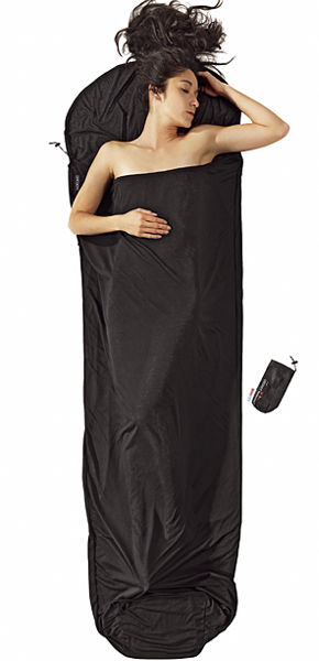 Baumwoll-Inlett Mumienform - Leichter Schlafsack-Innenschlafsack In Bordeaux