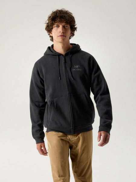 Emblem Fleece Fullzip Hoody - Black