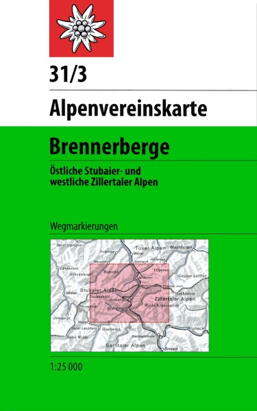 AV-Karte 31/3 - Stubaier Alpen, Brennerberg
