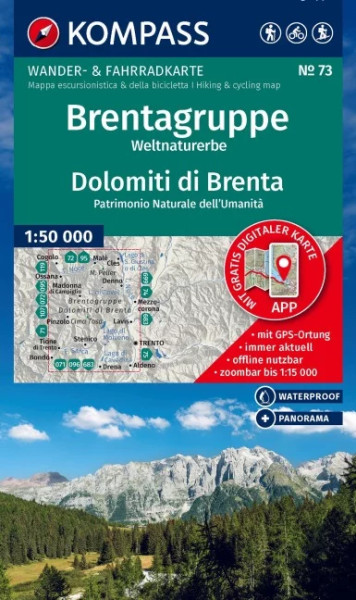 WK 73 Brentagruppe, Weltnaturerbe, Dolomiti di Brenta