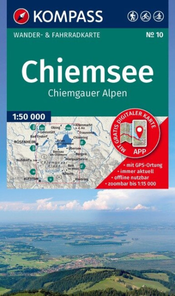 Wanderkarte Chiemsee, Chiemgauer Alpen