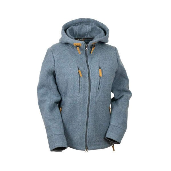Lodenfleecejacke Kapuzenwally Frauen - Calcitblau