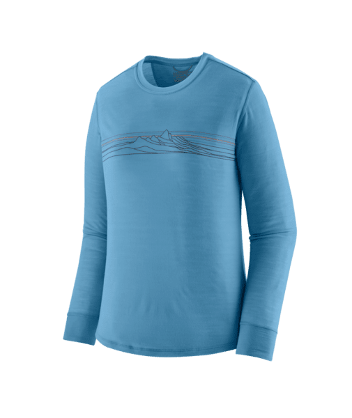 LS Cap Cool Merino Blend Graphic Shirt W Blue