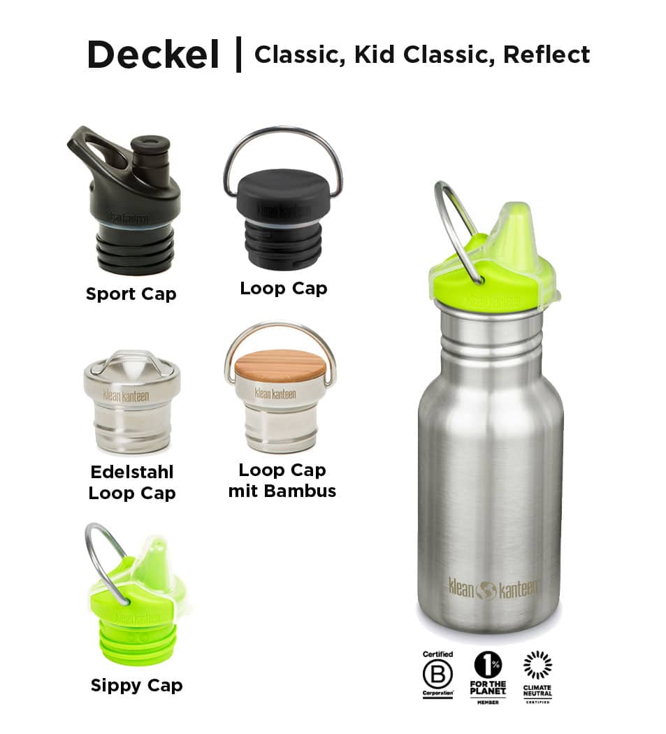 Klean Kanteen Kanteen Kids 355Ml Shark Fade Sippy Cap Trinkflasche