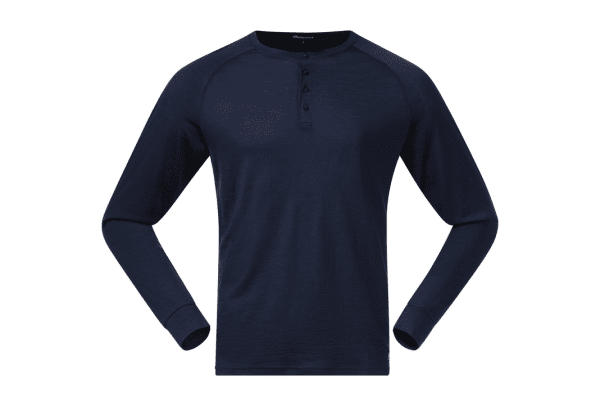 Lysebu Wool Henley Navy Blue