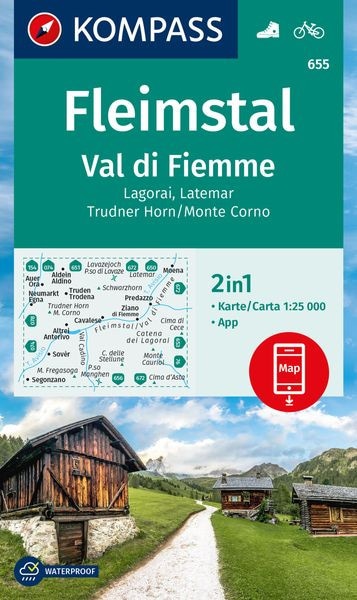 Wanderkarte Fleimstal, Val di Fiemme