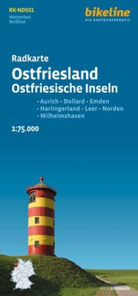 Radkarte Ostfriesland, Ostfriesische Inseln