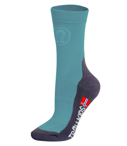 Kids Trekking Mid Cut Socks II Glacier Green