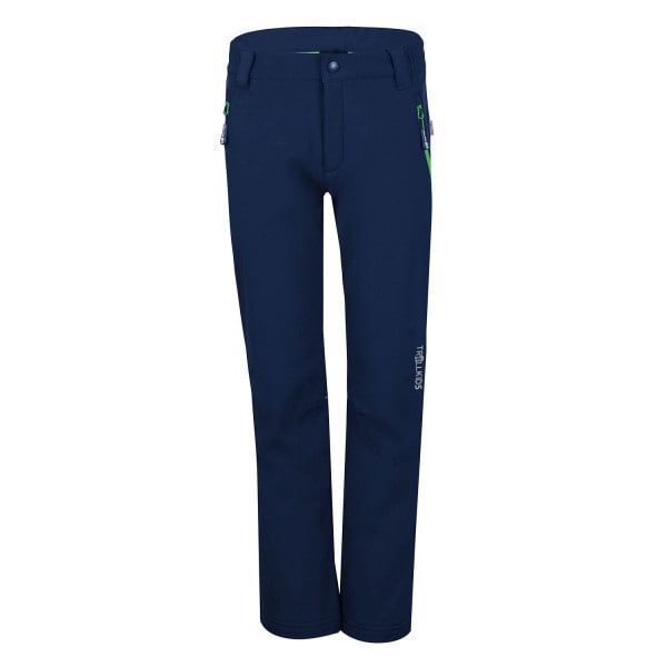 Kids Fjell Softshell Pant Navy/Green