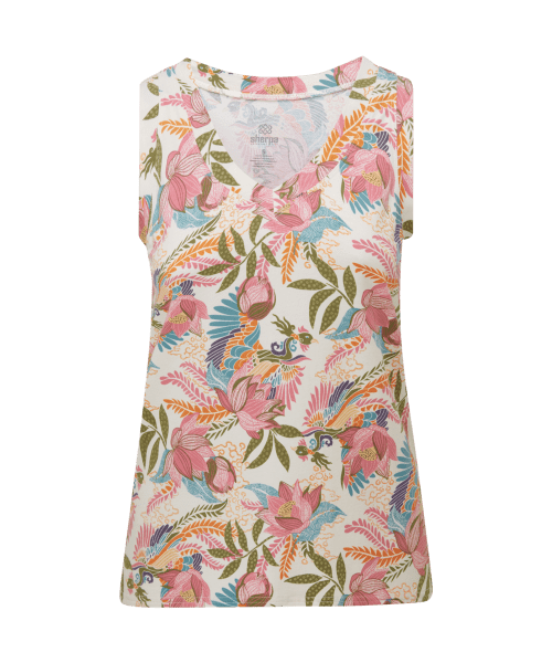 Neha V Neck Tank W Rosie Peacock