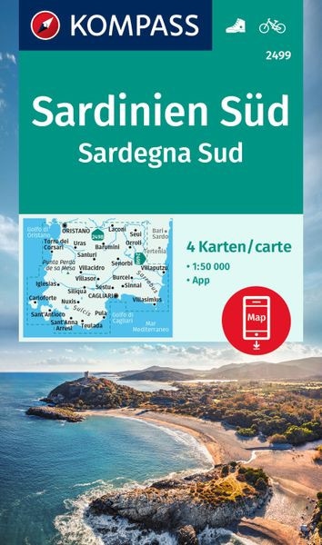 Wanderkarte Sardinien Süd - 4 Karten-Set