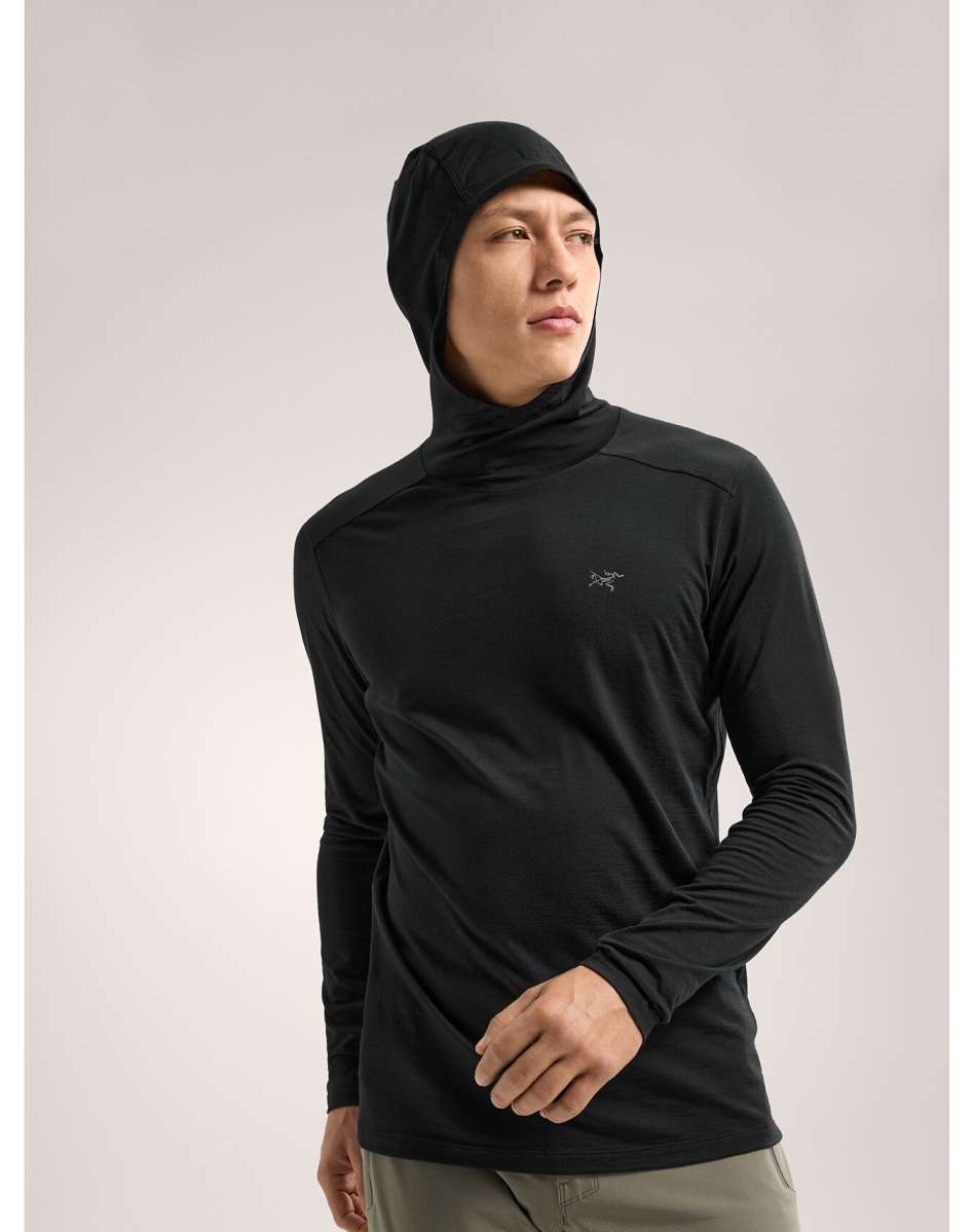 Arc'teryx Ionia Merino Wool Hoody M Black Hemden, Shirts & T