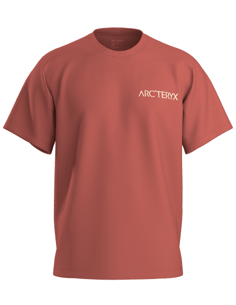 Kragg Slim Cotton Blurred Bird Short Sleeve Stone Red