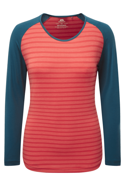 Redline LS WMN Tee Rosewood Stripe/Majolica