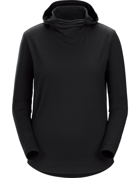 Lana Merino Wool Hoody W Black