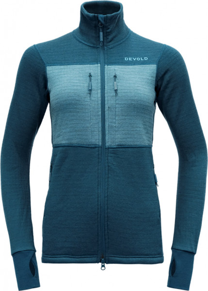 Egga Grid Merino Jacket Women - flood/moon