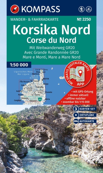 Wanderkarte Korsika Nord, Corse du Nord