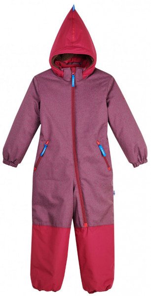 Turva Ice Winteroverall - eggplant/beetred