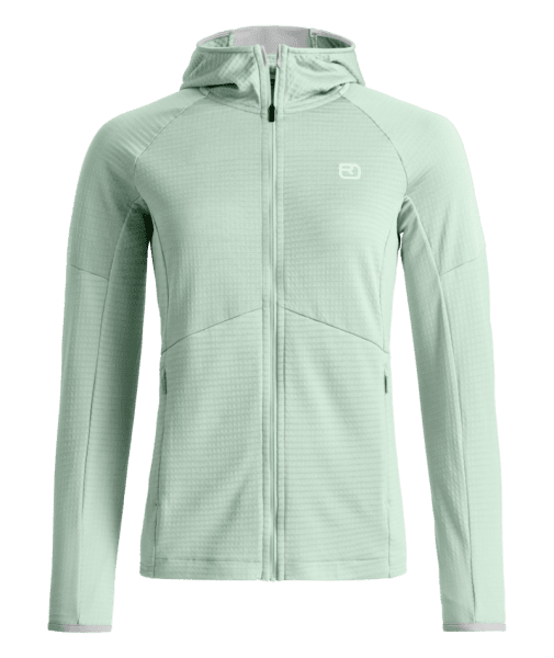 Fleece Light Grid Hoody W Green Acid