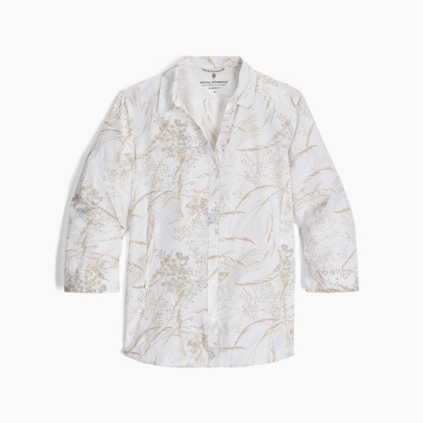 Expedition Pro 3/4 Sleeve W White Meadow Pattern