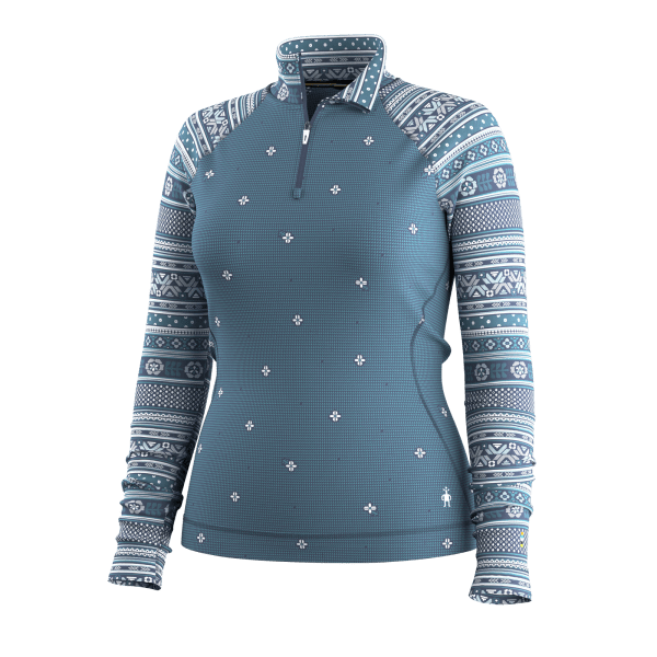 Classic Thermal 1/4 Zip Woman Night Fair Isle