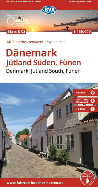 ADFC-Radtourenkarte Dänemark /Jütland Süd/Fünen 1:150.000