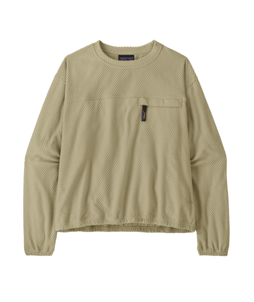 Textured Fleece Crew W Weathered Stone