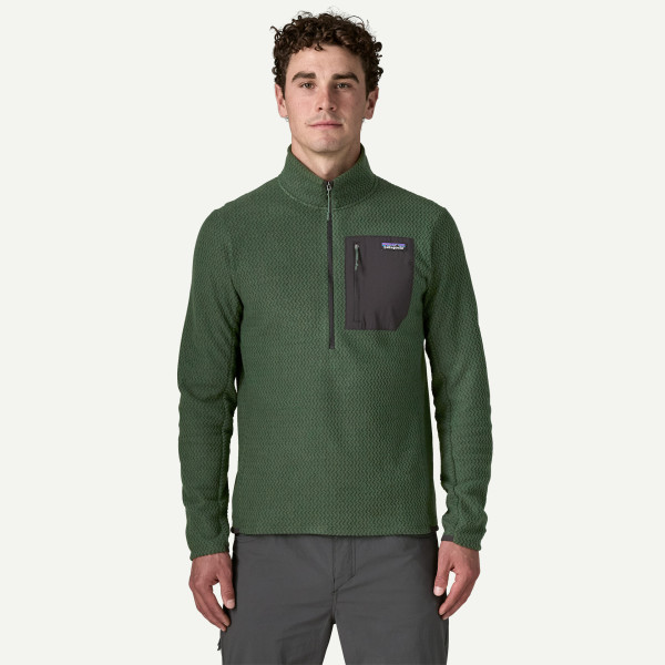 R1 Air Zip Neck Treeline Green